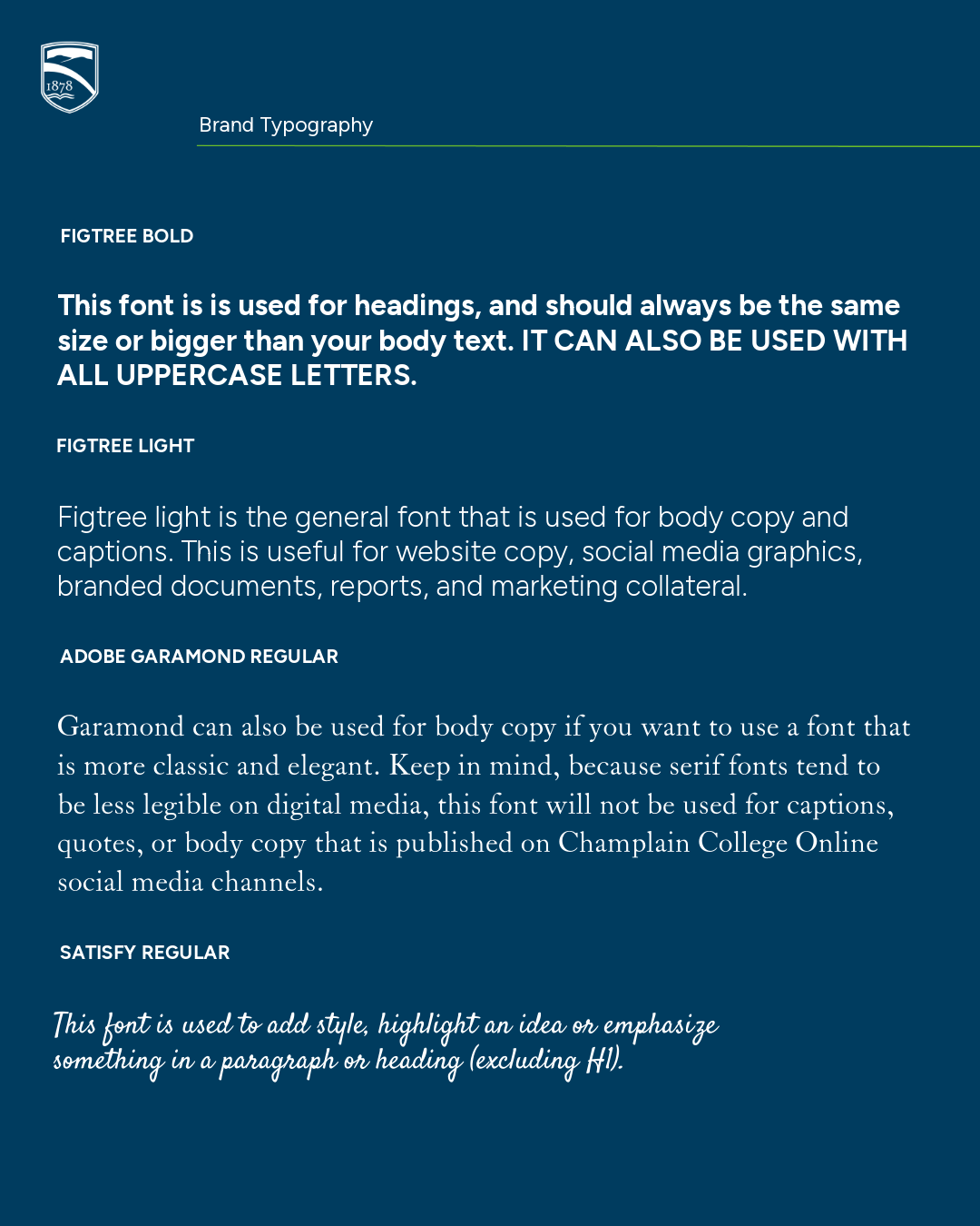 CCO typography spec