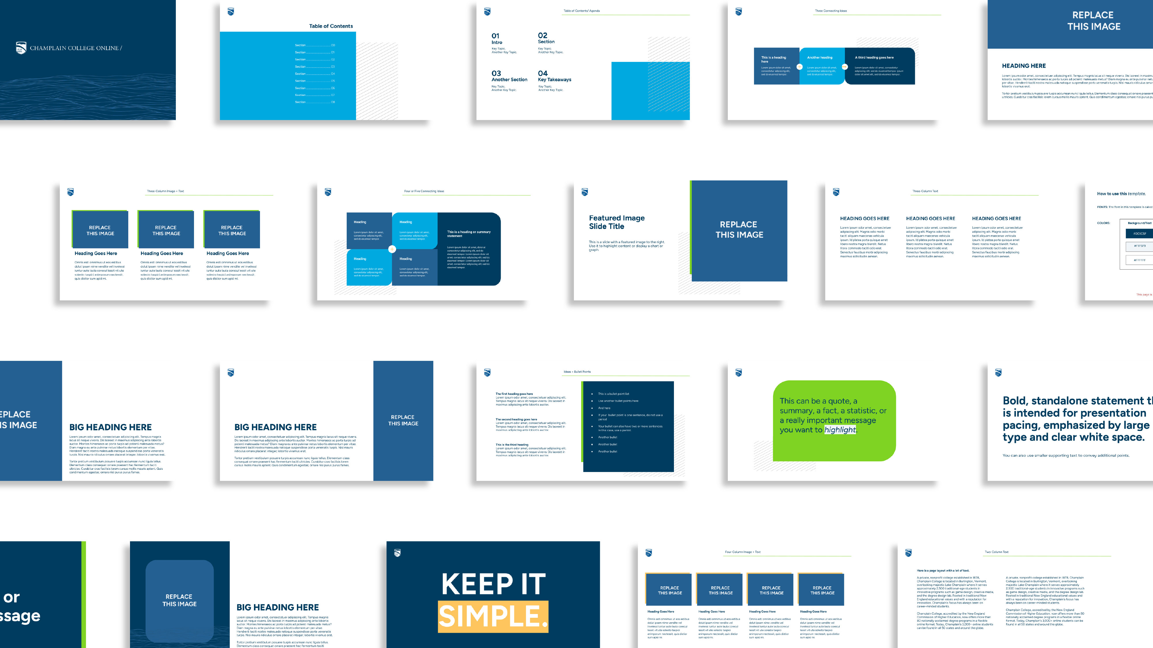 CCO Google Slides presentation template layouts