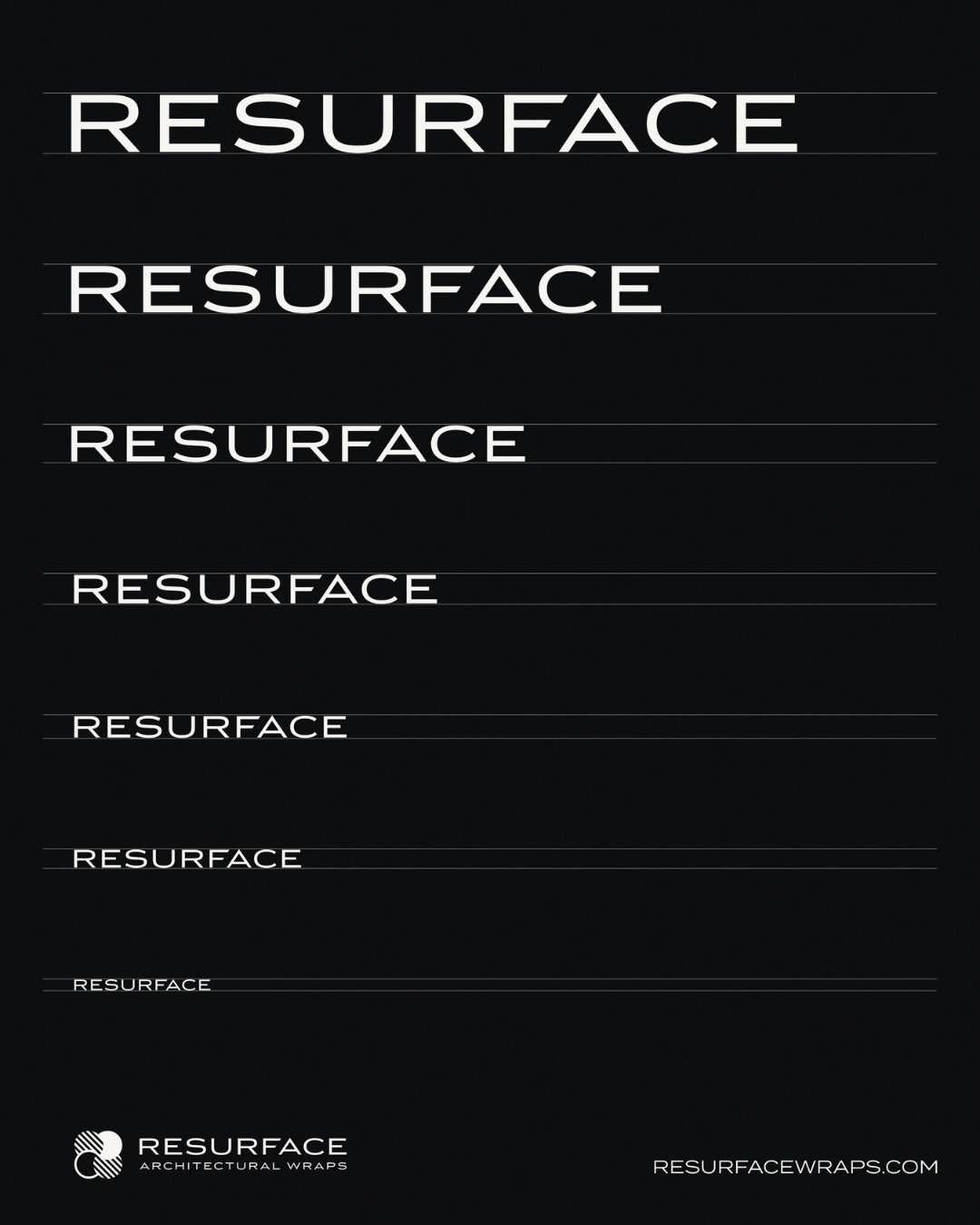 Resurface typography mockup