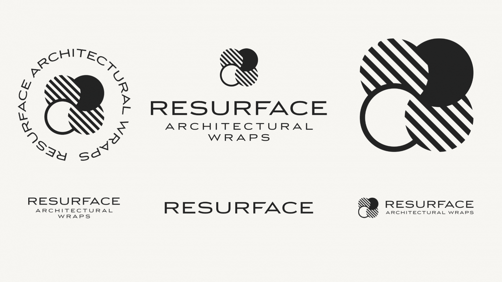 Resurface logo color variations animation