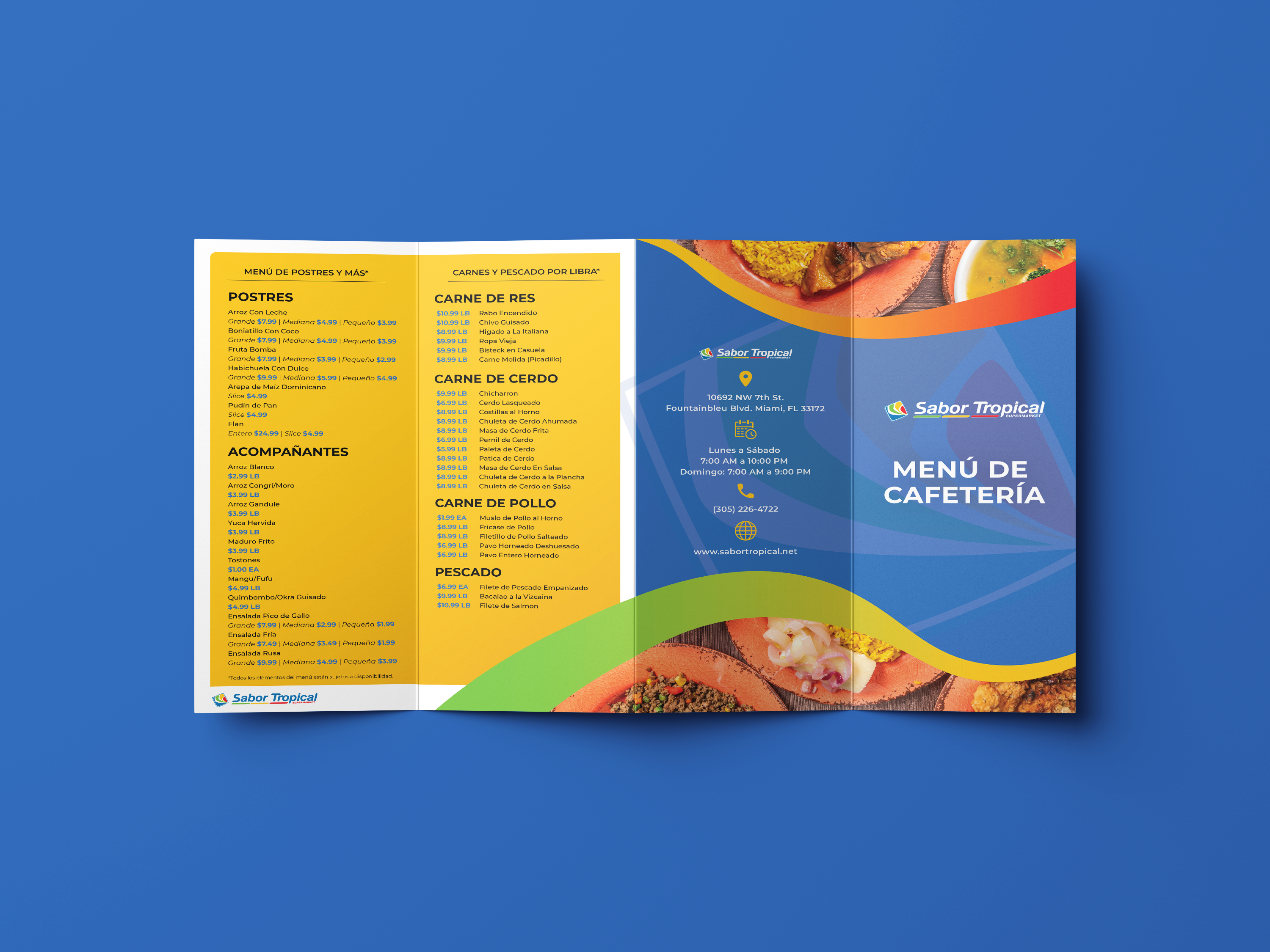 Sabor Tropical menu preview